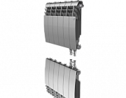 Радиатор Royal Thermo BiLiner 500 /Silver Satin (нижнее подключение) - 8 секц.